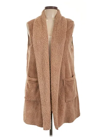 Pre-owned Unbranded Faux Fur Vest In Tan