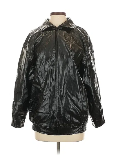 Pre-owned Unbranded Faux Leather Jacket In Black
