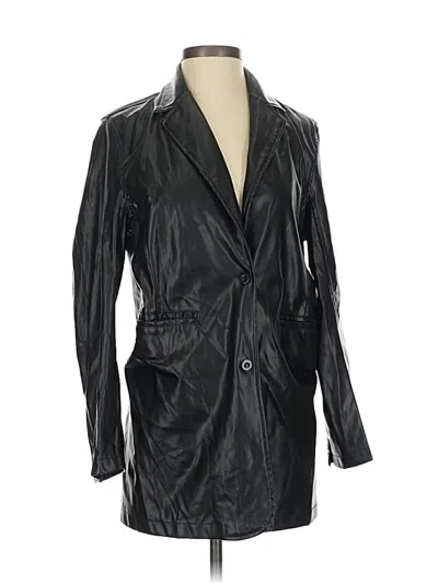 Pre-owned Unbranded Faux Leather Jacket In Black