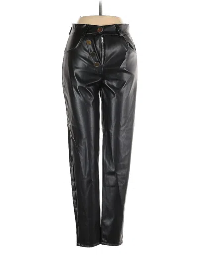 Unbranded Faux Leather Pants In Black