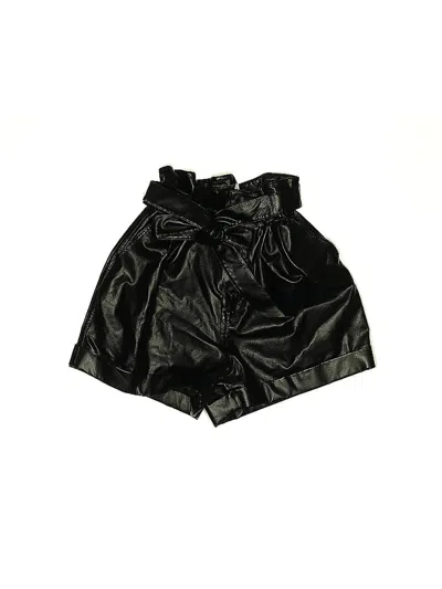 Pre-owned Unbranded Faux Leather Shorts In Black
