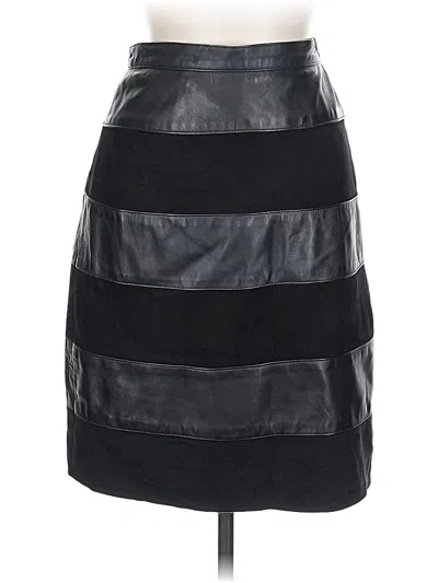 Pre-owned Unbranded Faux Leather Skirt In Black