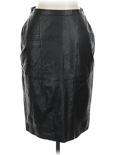 Pre-owned Unbranded Faux Leather Skirt In Black