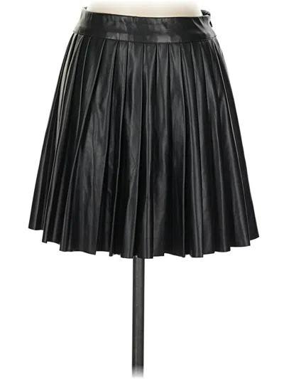 Pre-owned Unbranded Faux Leather Skirt In Black