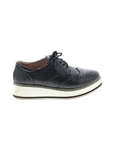 Pre-owned Unbranded Flats In Black