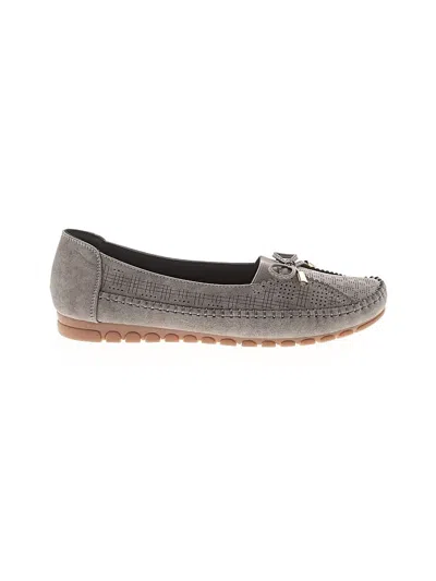 Pre-owned Unbranded Flats In Gray