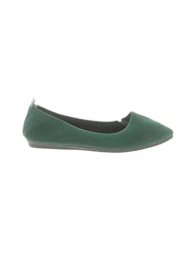 Pre-owned Unbranded Flats In Green