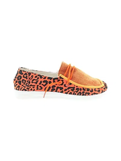 Pre-owned Unbranded Flats In Orange