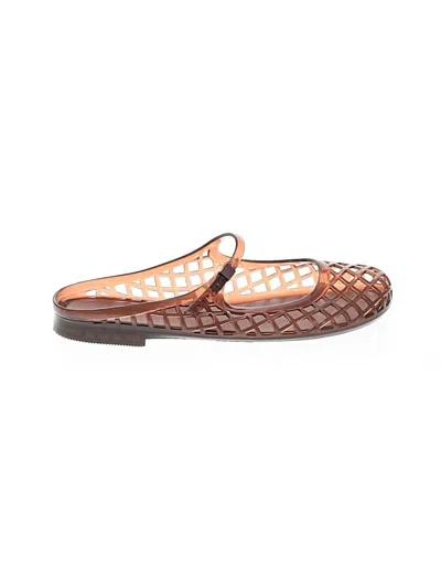 Pre-owned Unbranded Flats In Orange