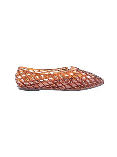 Pre-owned Unbranded Flats In Orange