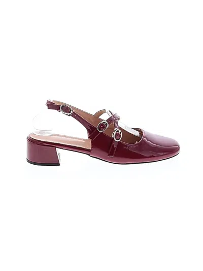 Pre-owned Unbranded Flats In Red