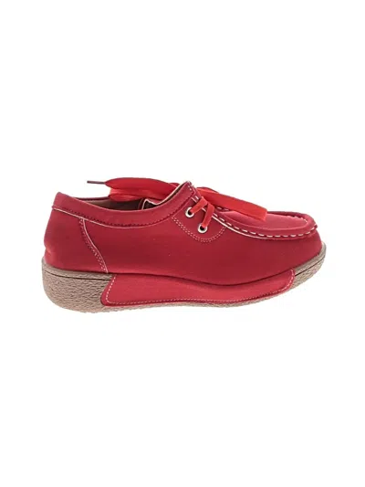 Pre-owned Unbranded Flats In Red