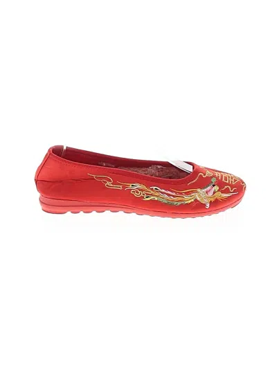 Pre-owned Unbranded Flats In Red