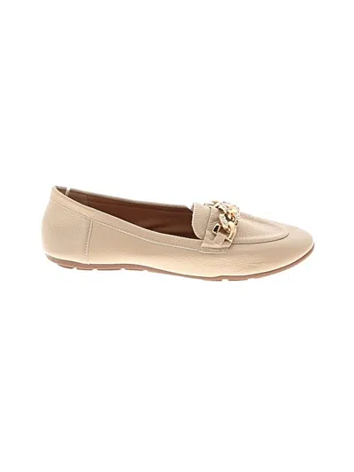 Pre-owned Unbranded Flats In Tan