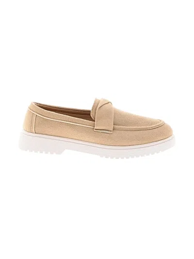 Pre-owned Unbranded Flats In Tan