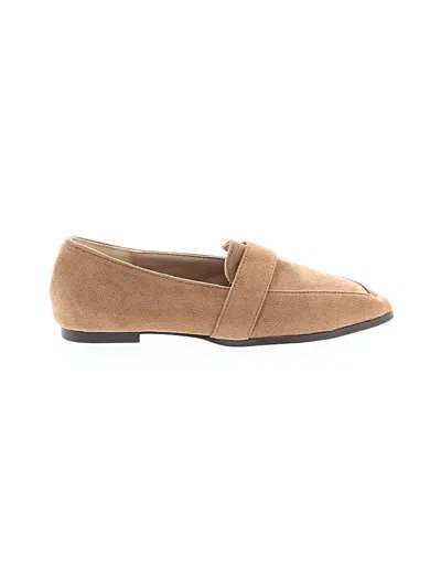 Pre-owned Unbranded Flats In Tan