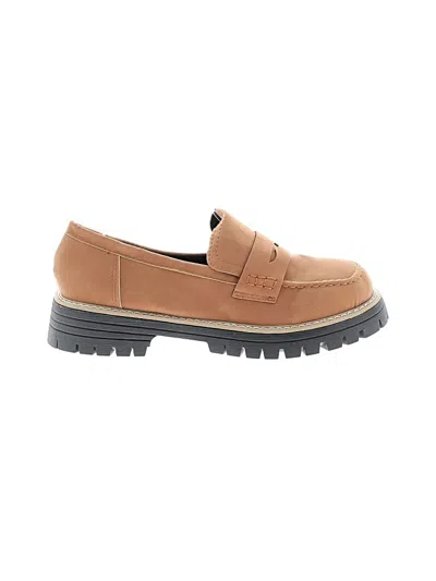 Pre-owned Unbranded Flats In Tan