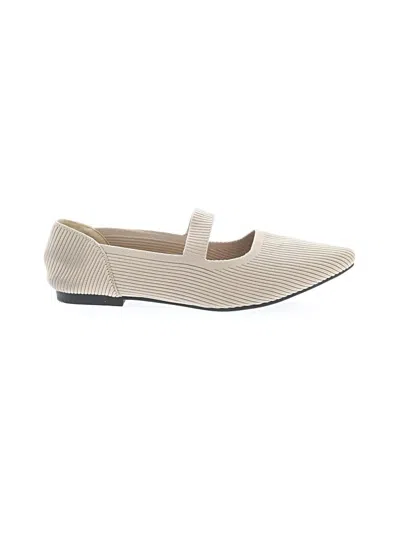 Pre-owned Unbranded Flats In Tan