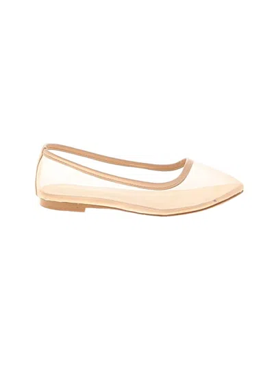Pre-owned Unbranded Flats In Tan
