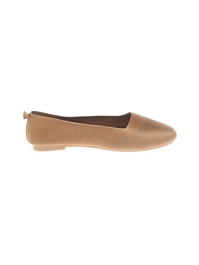 Pre-owned Unbranded Flats In Tan