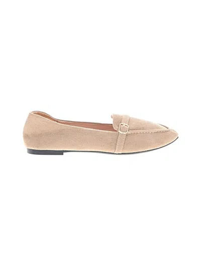 Pre-owned Unbranded Flats In Tan