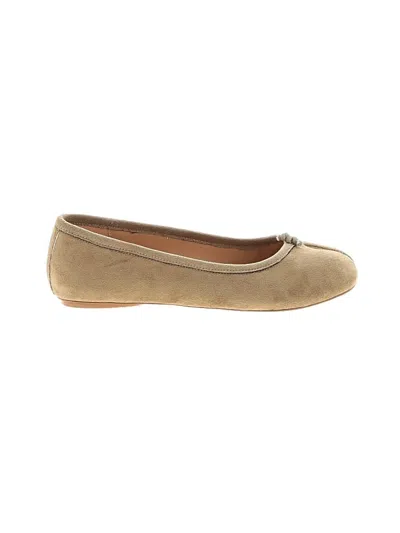 Pre-owned Unbranded Flats In Tan