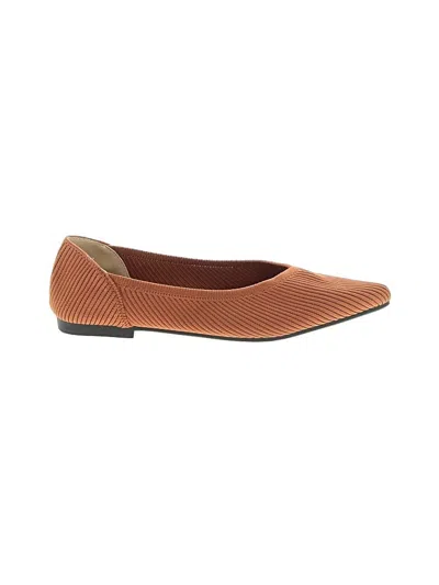Pre-owned Unbranded Flats In Tan