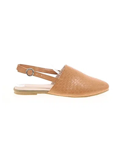 Pre-owned Unbranded Flats In Tan