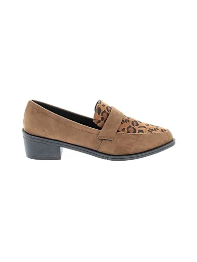 Pre-owned Unbranded Flats In Tan
