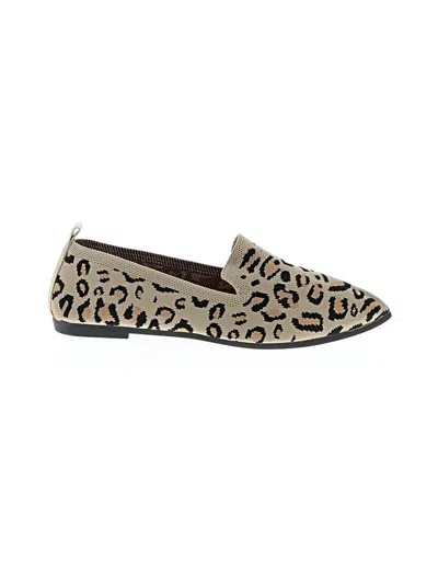 Pre-owned Unbranded Flats In Tan
