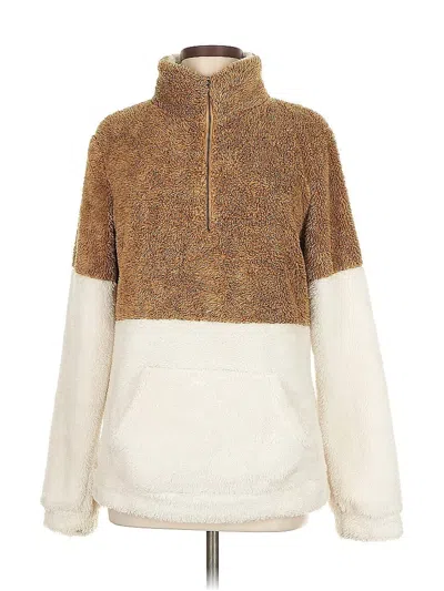 Pre-owned Unbranded Fleece Jacket In Brown