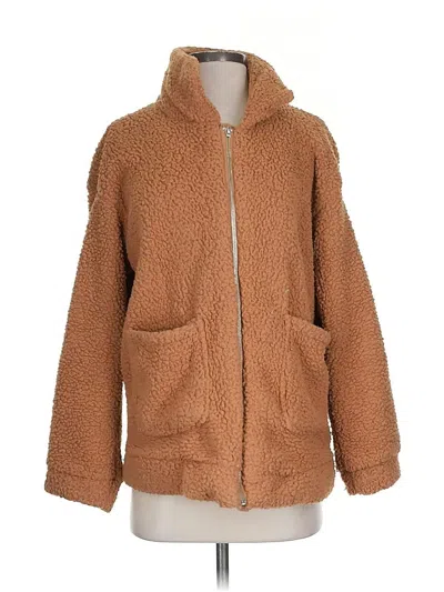 Pre-owned Unbranded Fleece Jacket In Brown