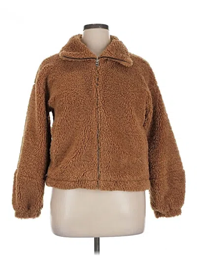 Pre-owned Unbranded Fleece Jacket In Brown