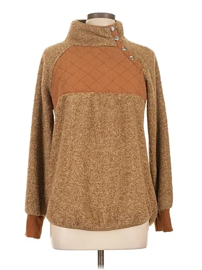 Pre-owned Unbranded Fleece Jacket In Brown