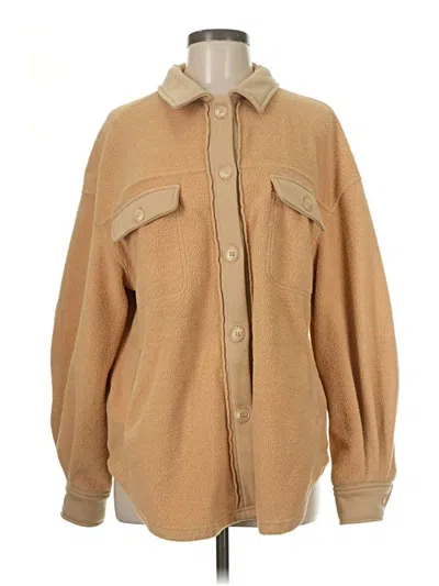 Pre-owned Unbranded Fleece Jacket In Brown