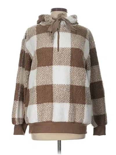 Pre-owned Unbranded Fleece Jacket In Brown