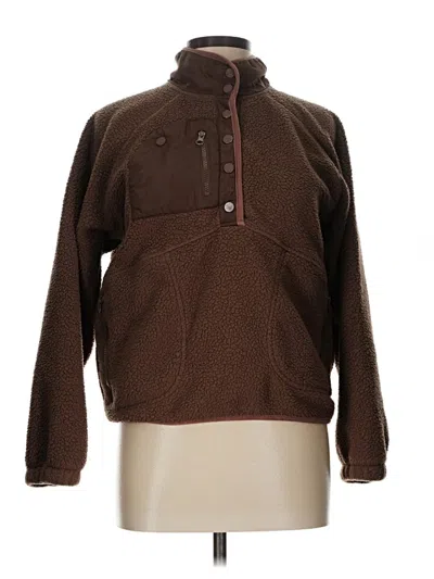 Pre-owned Unbranded Fleece Jacket In Brown