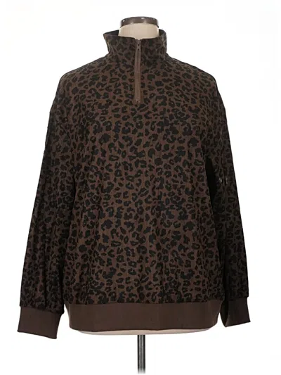 Pre-owned Unbranded Fleece Jacket In Brown