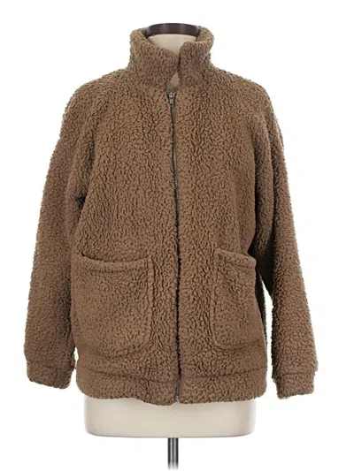 Pre-owned Unbranded Fleece Jacket In Brown