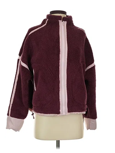 Pre-owned Unbranded Fleece Jacket In Burgundy
