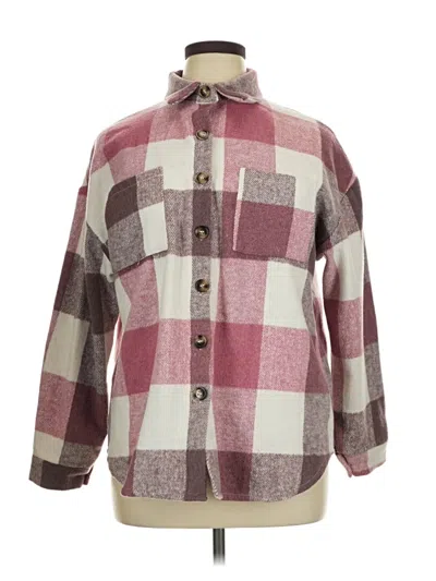 Pre-owned Unbranded Fleece Jacket In Burgundy