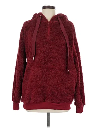 Pre-owned Unbranded Fleece Jacket In Burgundy