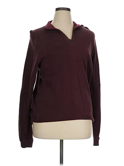 Pre-owned Unbranded Fleece Jacket In Burgundy