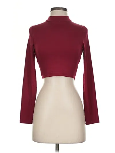 Pre-owned Unbranded Fleece Jacket In Burgundy