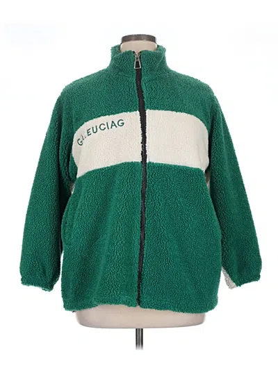 Pre-owned Unbranded Fleece Jacket In Green