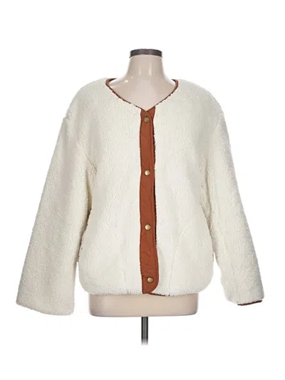 Pre-owned Unbranded Fleece Jacket In Ivory