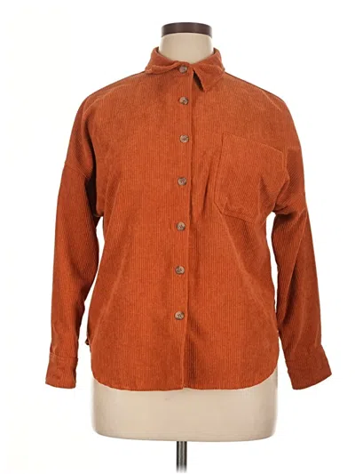Pre-owned Unbranded Fleece Jacket In Orange