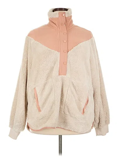 Pre-owned Unbranded Fleece Jacket In Tan