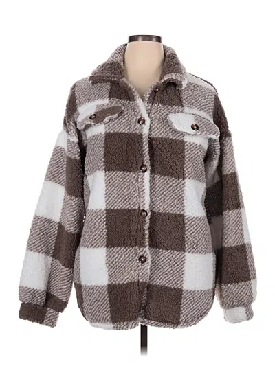 Pre-owned Unbranded Fleece Jacket In Tan