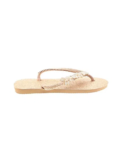 Pre-owned Unbranded Flip Flops In Gold